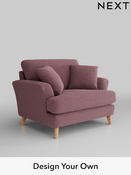 Fine Chenille Easy Clean/Mid Mulberry Purple Conway Relaxed Sit (U11812) | £975