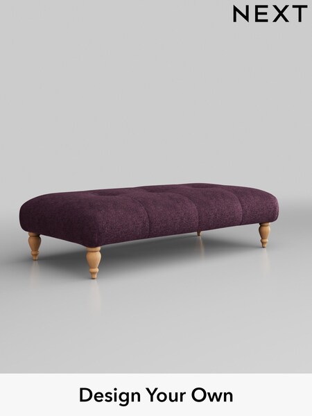 Plush Chenille/Dark Plum Purple Erin Buttoned Back Deep Relaxed Sit (U11816) | £499