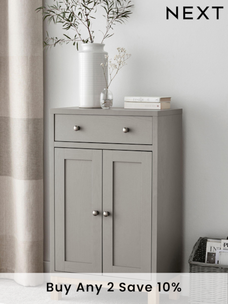 Dove Grey Malvern Oak Effect Slim Sideboard (U12242) | £199
