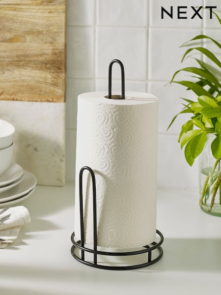 Black Bronx Wire Kitchen Roll Holder (U12655) | £10