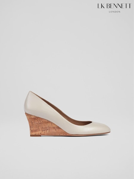 LK Bennett Natural Espadrille Eevi Round Toe Pumps (U12980) | £249