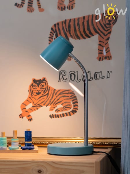 glow Blue LED Rechargeable Wireless Table Lamp (U13816) | £18