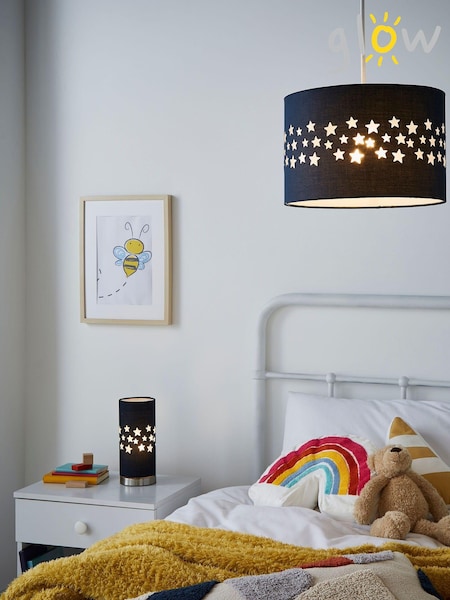 glow Blue Stars Laser Cut LED Table Lamp (U13817) | £20