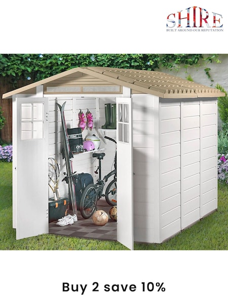 Shire White Tuscany Evo PVC Shed (U14201) | £1,380