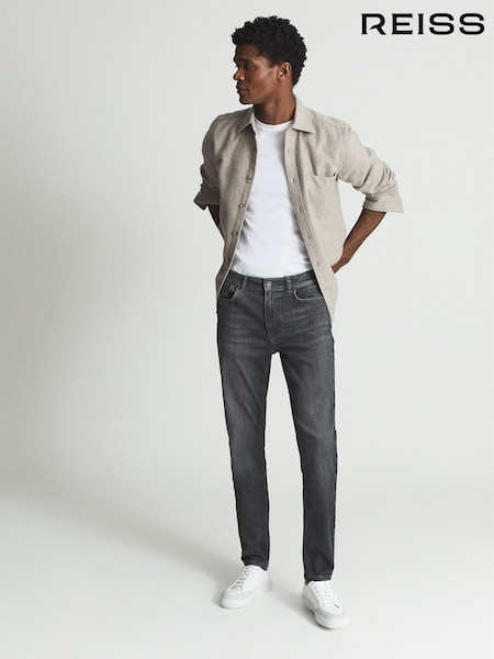 Reiss Washed Grey Harry Slim Fit Washed Jeans (U14606) | £118