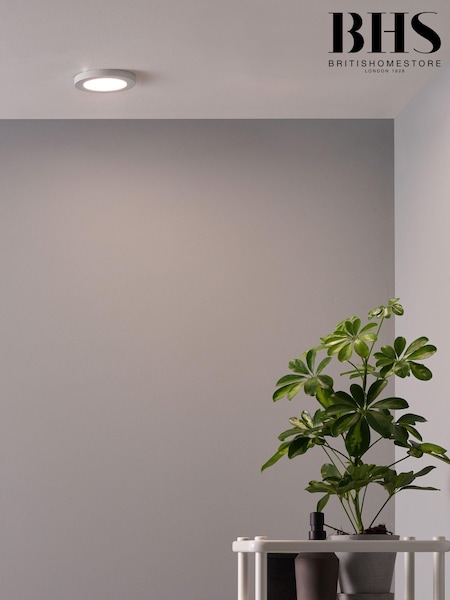 BHS White Tauri 12W LED Flush Ceiling Light (U14649) | £20