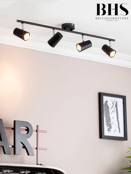 BHS Harvey Black 4 Light Bar Spotlight (U14673) | £35