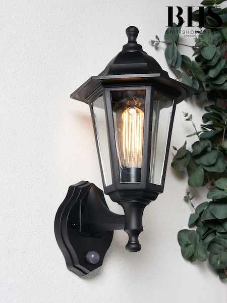BHS Bianca Black 6 Panel Outdoor Wall Light (U14687) | £30
