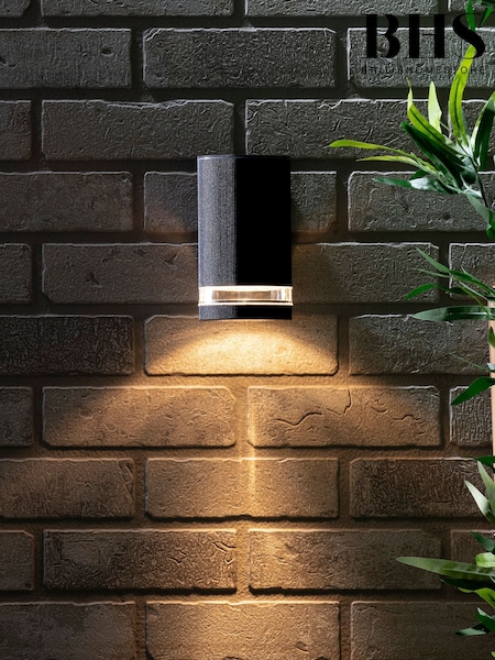 BHS Black Helix 1 Downlight Wall Outdoor Light (U14693) | £25