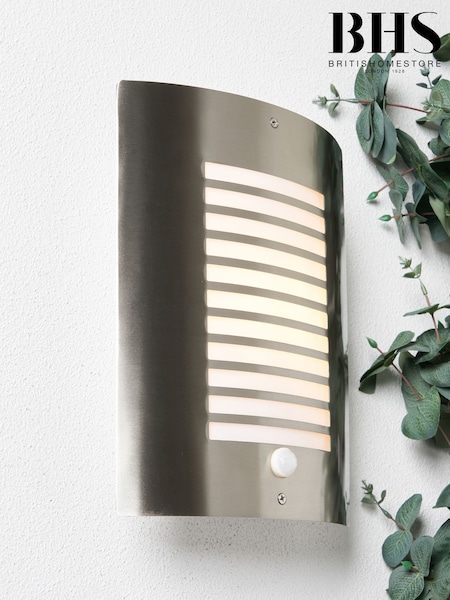 BHS Silver Sigma Wall Outdoor Light (U14697) | £35