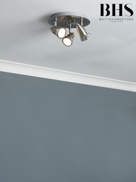 BHS Silver 3 Light Spotlight (U14711) | £40
