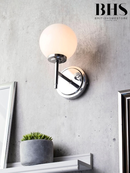 Silver BHS Porto Opal Wall Light (U14732) | £30