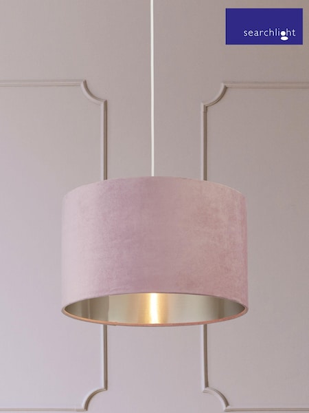 Searchlight Josie Lilac Purple Velvet Easy Fit Shade (U15307) | £33