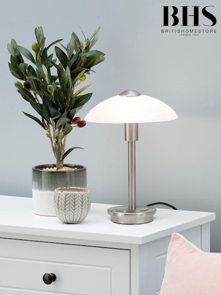 BHS Silver Archie Touch Lamp (U16615) | £40