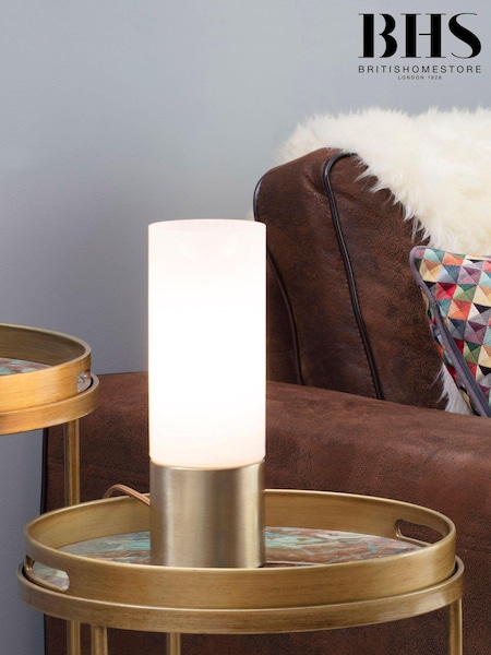 BHS Brass Cylinder Touch Lamp (U16616) | £35