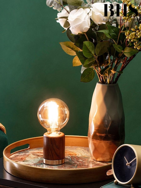 BHS Natural Theo Oak Table Lamp (U16621) | £30