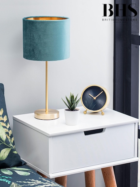 BHS Blue Velvet Table Lamp (U16627) | £28