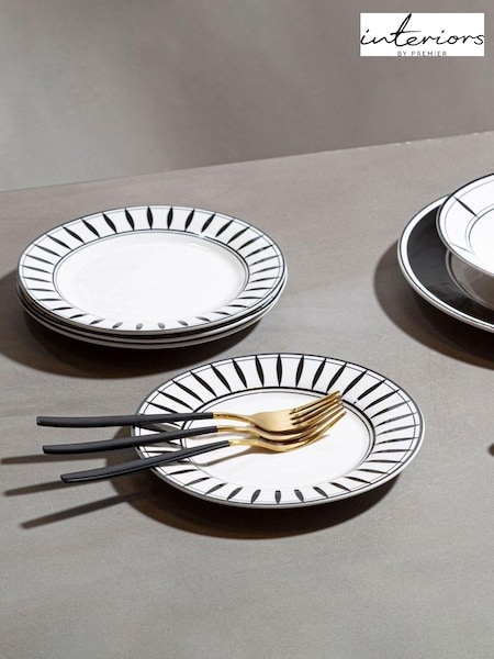 Interiors by Premier 12 Piece Avie Solar Dinner Set (U17153) | £38