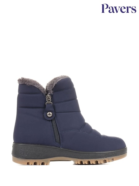 Pavers Blue Shower Proof Padded Boots (U17417) | £35