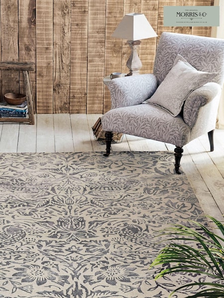 Morris & Co. Ink Blue Strawberry Thief Rug (U19377) | £515 - £1,000