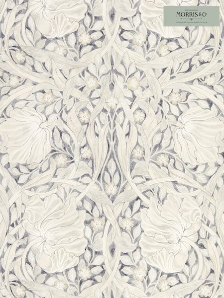 Morris & Co. Black Pure Pimpernel 10.05M Wallpaper (U20097) | £125