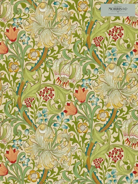 Morris & Co. Green Golden Lily 10.05M Wallpaper (U20100) | £145