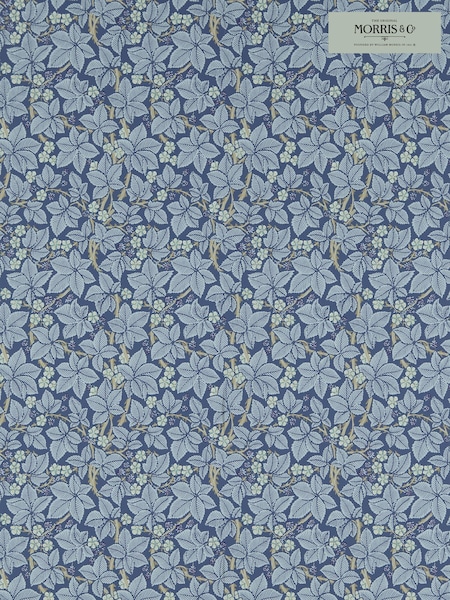 Morris & Co. Blue Honeysuckle Tulip 10.05M Wallpaper (U20145) | £125