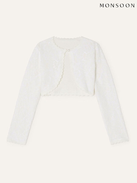 Monsoon Natural Lace 100% Cotton Cardigan (U20358) | £25 - £29