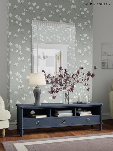 Laura Ashley Dusky Seaspray Henshaw 3 Drawer Wide TV Unit (U23147) | £1,075