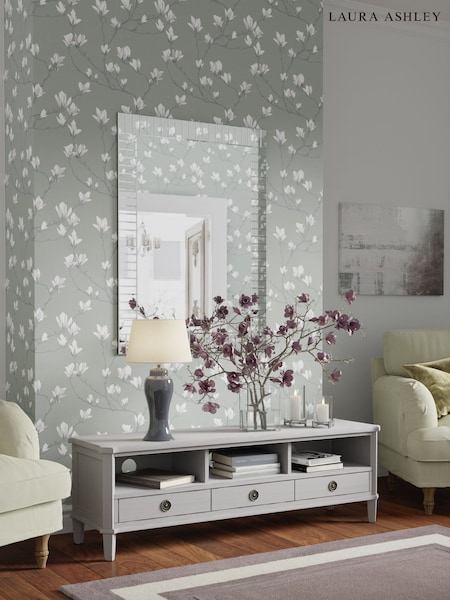 Laura Ashley Pale Steel Henshaw 3 Drawer Wide TV Unit (U23149) | £1,075