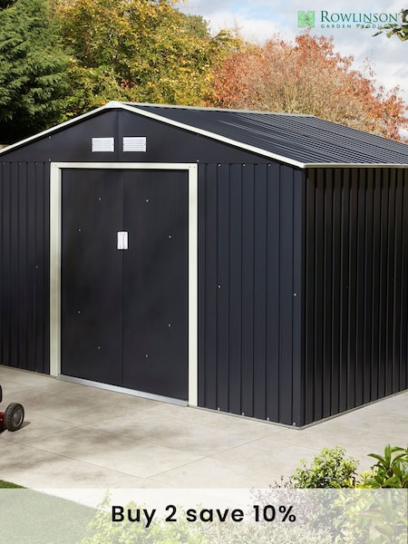 Rowlinson Garden Products Grey Metal Shed (U24132) | £550