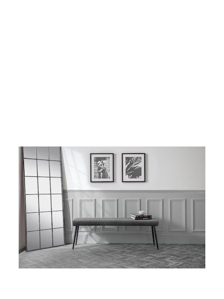 Julian Bowen Grey Luxe Low Bench (U25011) | £145