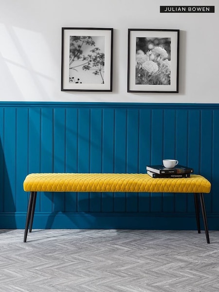 Julian Bowen Yellow Luxe Low Bench (U25013) | £145