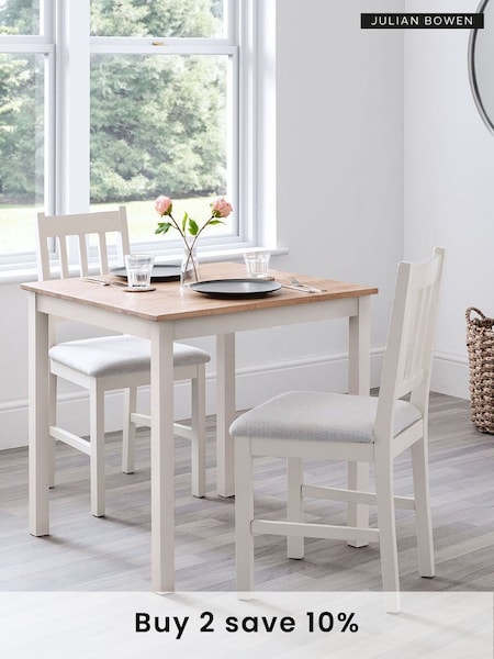 Julian Bowen White/Oak Coxmoor Square Dining Table (U25241) | £170