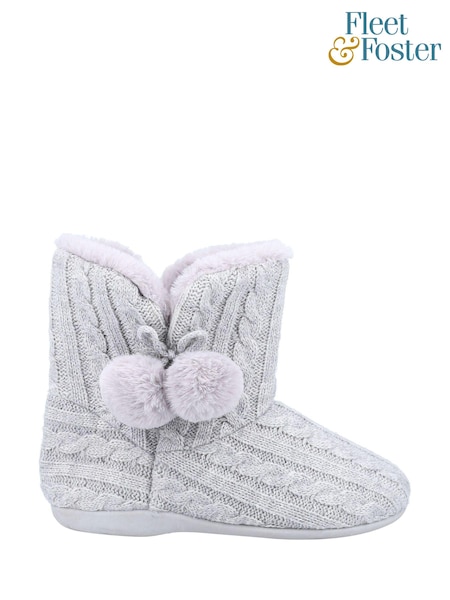 Fleet & Foster Apple Knitted Bootie Slippers (U25436) | £22