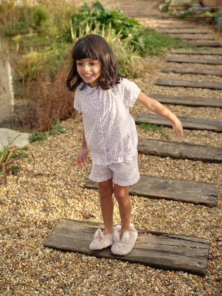 The White Company Girls Grey Bonnie Bunny Slippers (U25594) | £24