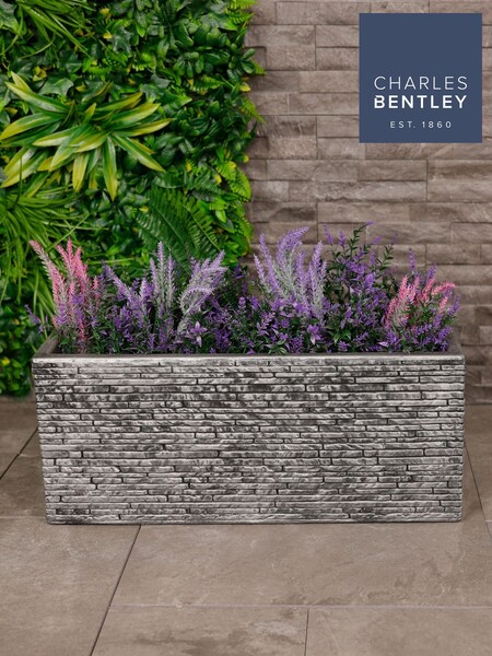 Charles Bentley Grey Garden Trough Slate 60cm Planter (U26380) | £35