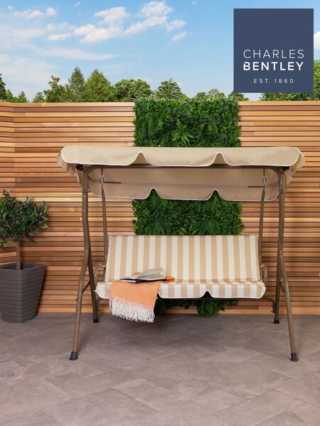 Charles Bentley Beige 2 Seater Garden Swing Seat Hammock (U26414) | £87