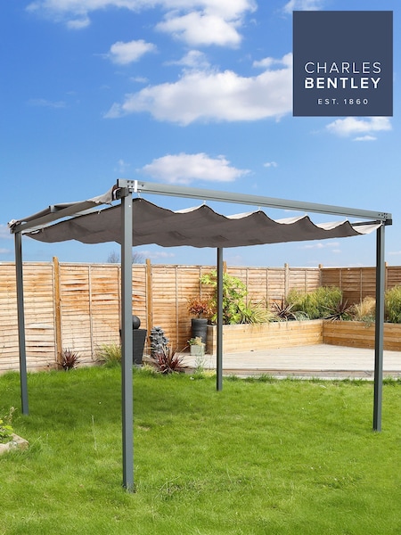 Charles Bentley Grey Garden 3m x 3m Premium Canopy Gazebo (U26423) | £220