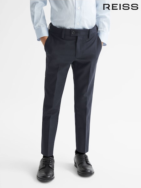 Reiss Navy Hope Junior Modern Fit Mixer Trousers (U26707) | £48