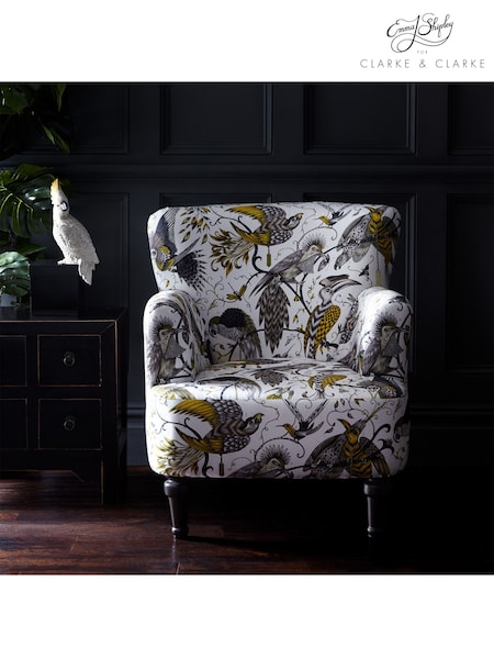 Emma Shipley Gold Dalston Audubon Velvet Chair (U28517) | £750