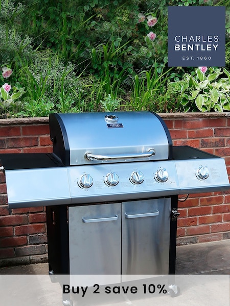 Charles Bentley Silver 5 Burner Premium Gas BBQ (U28650) | £330