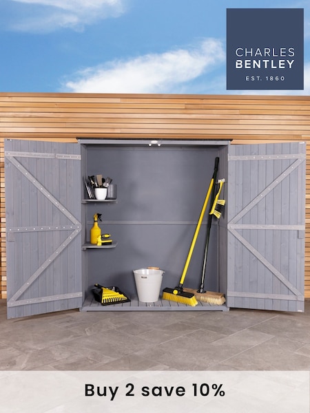 Charles Bentley Grey Garden Chest Storage Shed (U28656) | £180