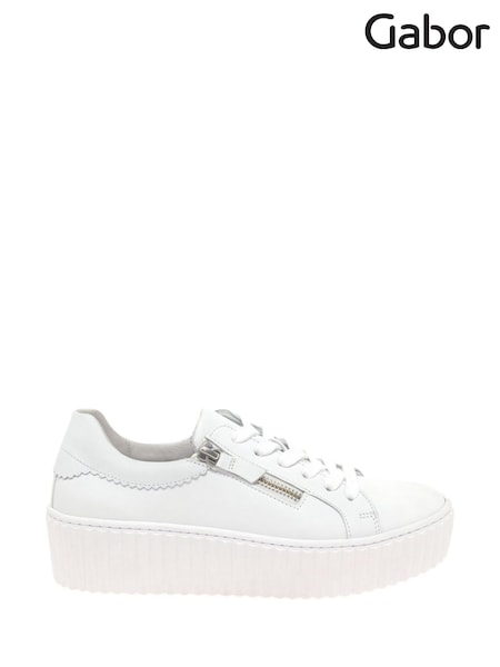 Gabor Dolly Leather Trainers (U29133) | £100