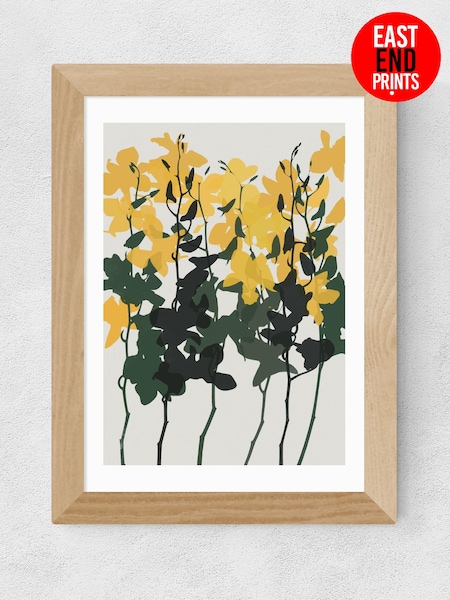 East End Prints Yellow Orchids 7 Print by Garima Dhawan (U30348) | £50 - £130