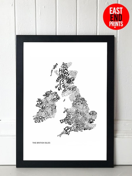 East End Prints White The British Isles Print by Phillip Sheffield (U30366) | £50 - £130