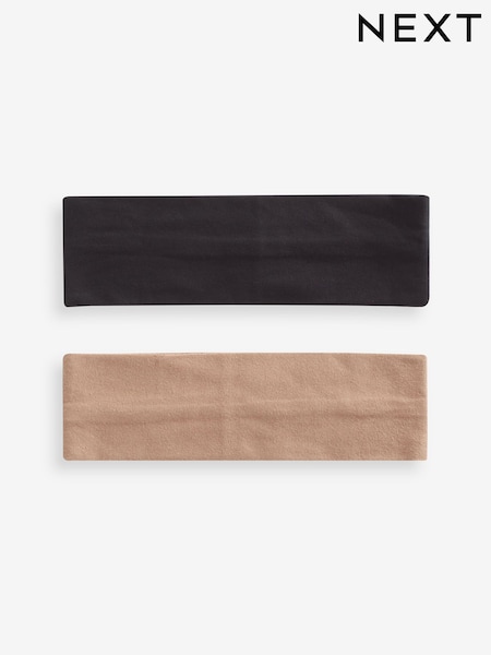 Black/Neutral Jersey Headbands 2 Pack (U30976) | £8