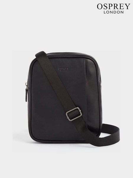 OSPREY LONDON Carter Saddle Leather Small Messenger Bag (U34101) | £185