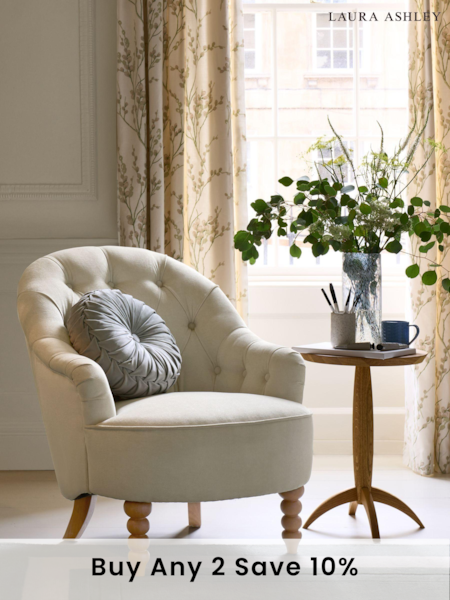 Laura Ashley Chenille Natural Hanby Accent Chair (U34913) | £449