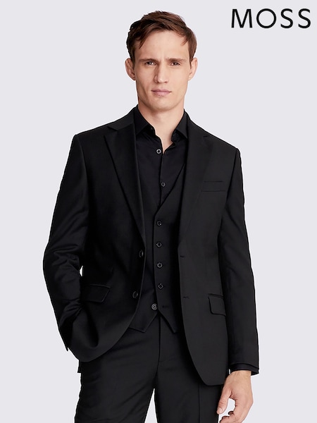 MOSS Black Stretch Suit (U35301) | £119